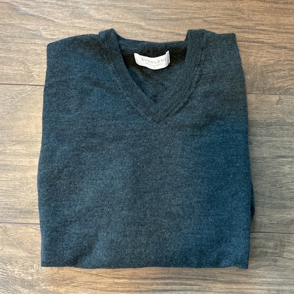 Classic V-Neck Gray Sweater - Picture 13 of 13